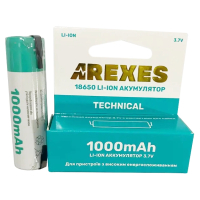 Фото Акумулятор Arexes 18650 3.7v 1000mah з контактами для паяння