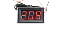 Фото Автомобільний термометр з виносним датчиком температури і червоним циферблатом