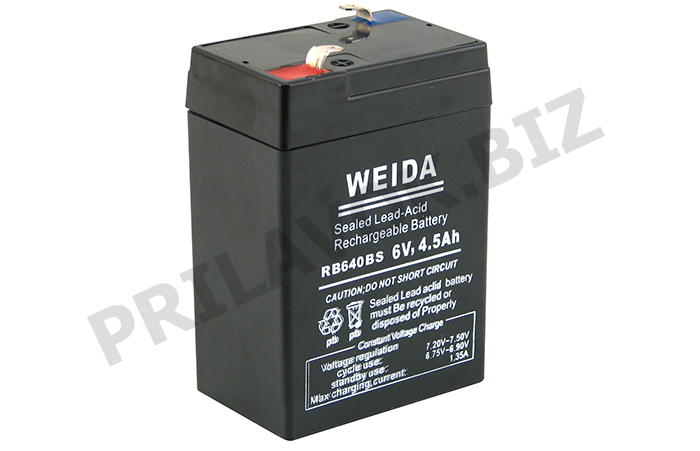 Аккумулятор Weida 6V 4.5Ah